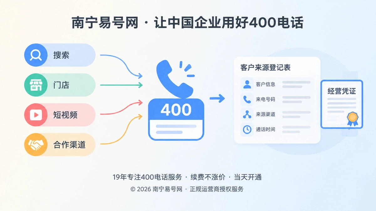 2026年南宁企业400电话客户案例：把来电变成经营凭证