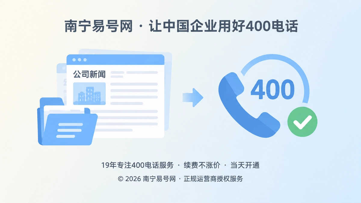 2026年公司新闻新课题：400电话如何成为企业对外核验入口